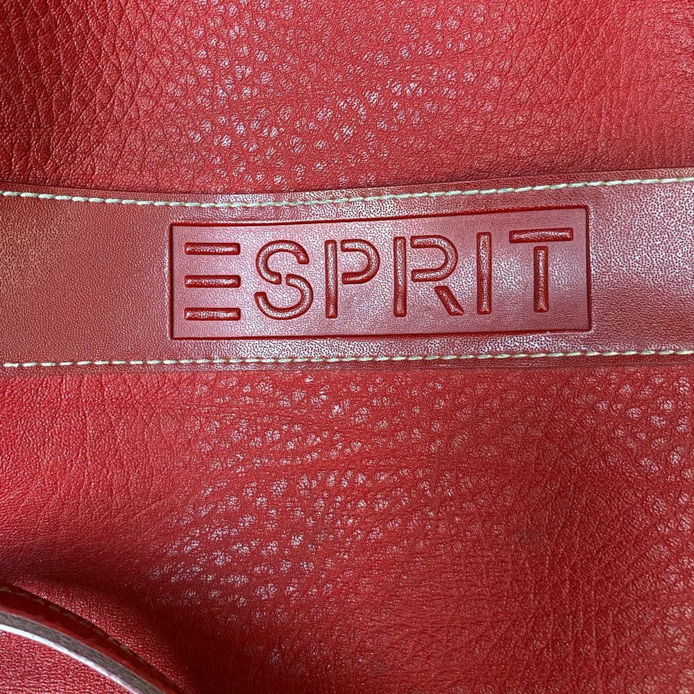 90s ESPRIT red faux leather crossbody bag - Picture 2 of 7